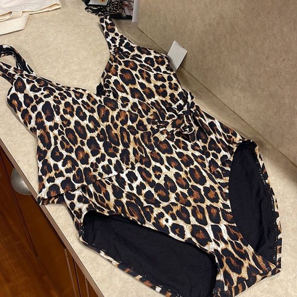 Tommy Bahama Leopard Print One Piece Swimsuit - Picture 3 of 6